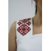 Embroidered dress "Dream" red on white